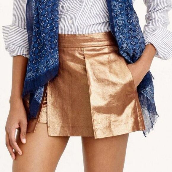 J. Crew Metallic Crossover Short - Picture 1 of 13